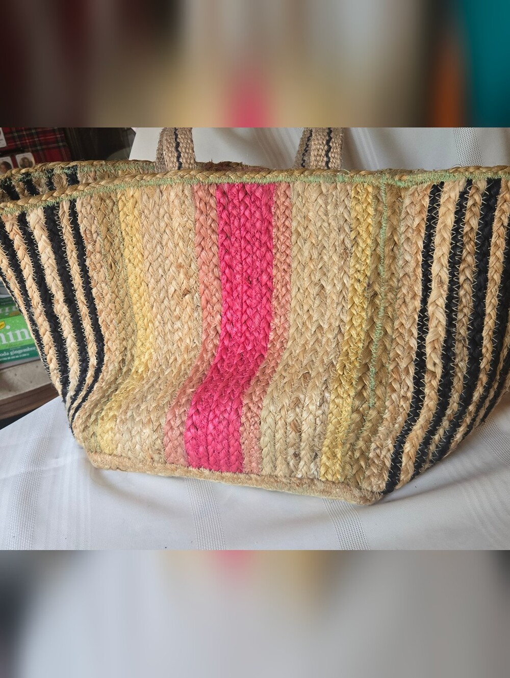 NEW Made In India Large Open Tote - Picture 3 of 8